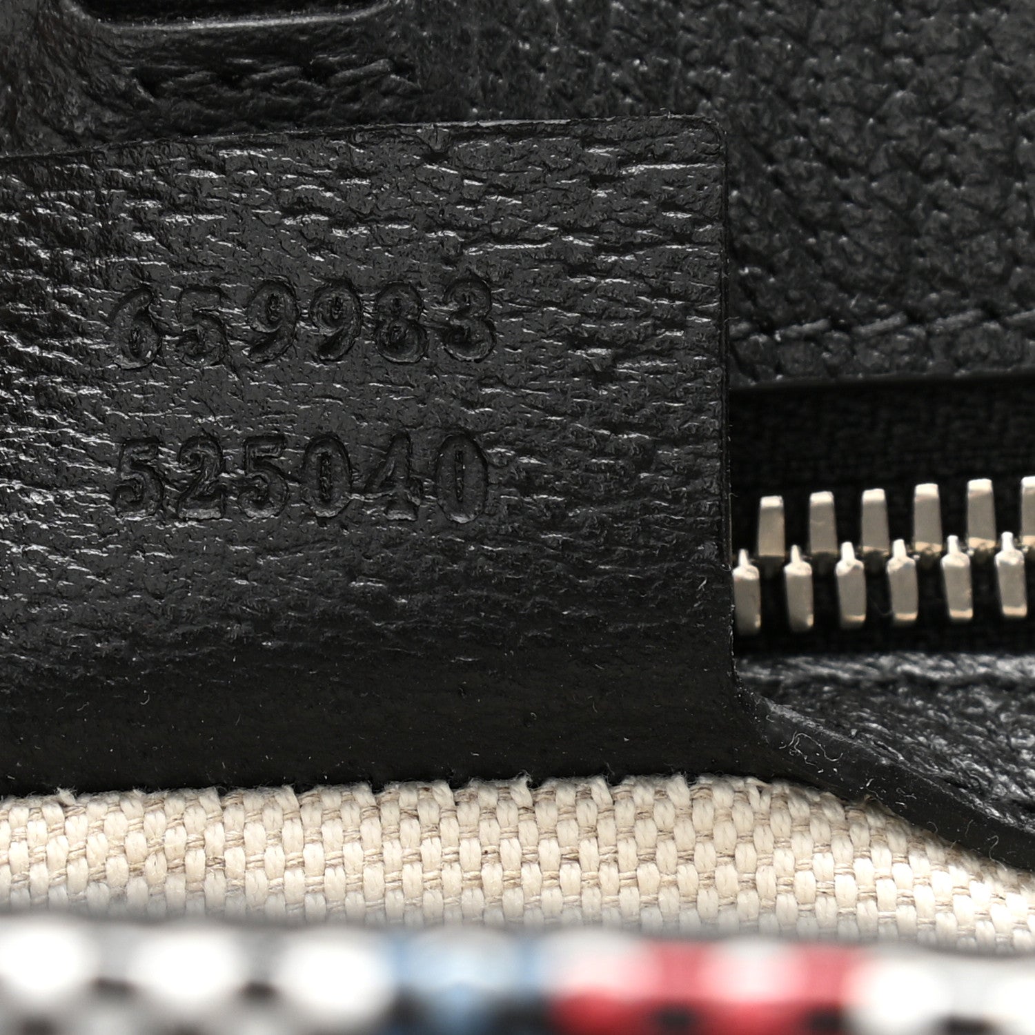Gucci Canvas Plaid ICCUG Embroidered Small Tote Bag Black White Red Blue Smile Yellow 7 of 10