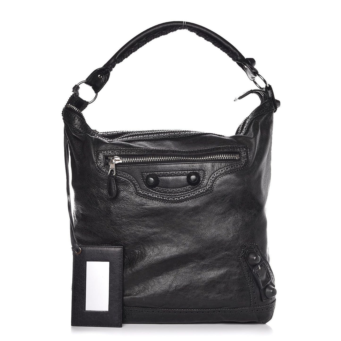 Agneau Giant Brogues Hardware Day Hobo Black