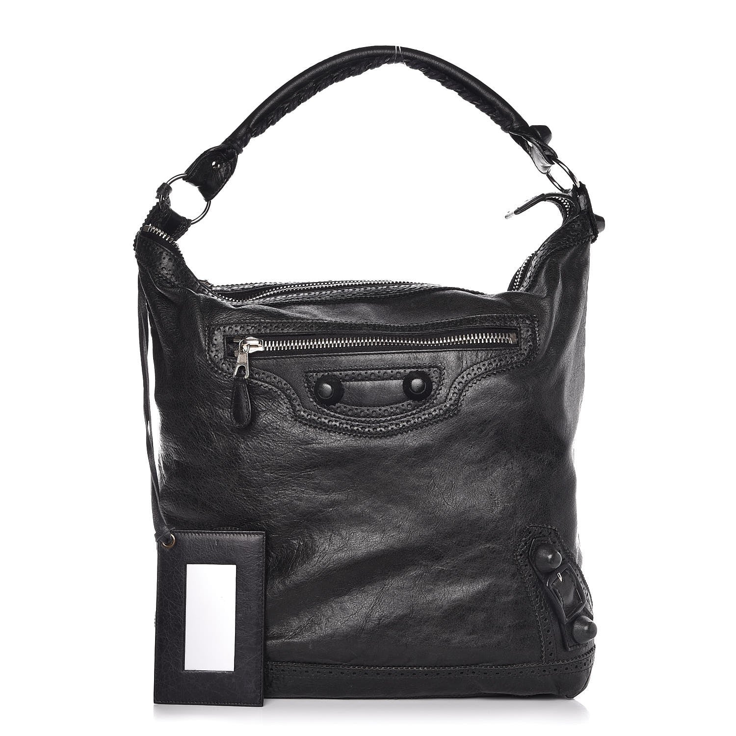 Balenciaga Agneau Giant Brogues Hardware Day Hobo Black 1 of 7