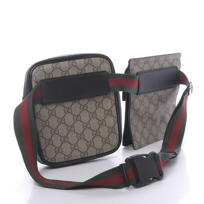 Gucci GG Supreme Monogram Web Belt Bag Black 3 of 17