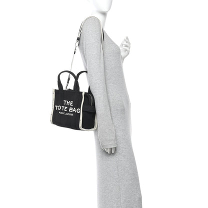 Marc Jacobs Cotton Canvas The Jacquard Tote Bag Black 2 of 10