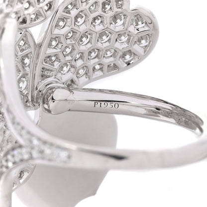 Tiffany Platinum Diamond Paper Flowers Cluster Ring 49 5 3 of 4