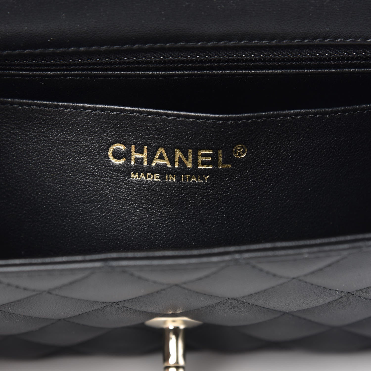 Chanel Lambskin Quilted Mini Rectangular Flap Black 6 of 10