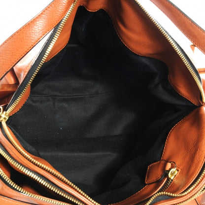 Chloe Leather Cary Zipped Shoulder Bag Whiskey 4 of 7