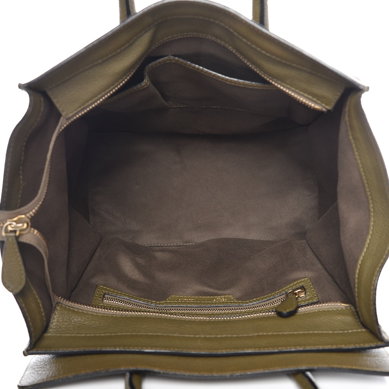 Celine Drummed Calfskin Mini Luggage Jungle 5 of 16