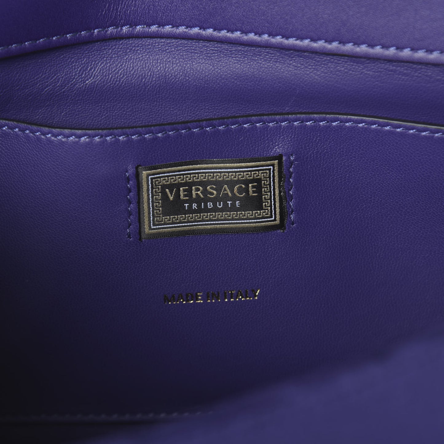 Velluto Vitello Tribute Wallet Chain Crossbody Viola