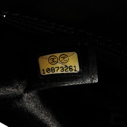 Chanel Glazed Caviar Diamond Shine Medium Flap Black 8 of 8