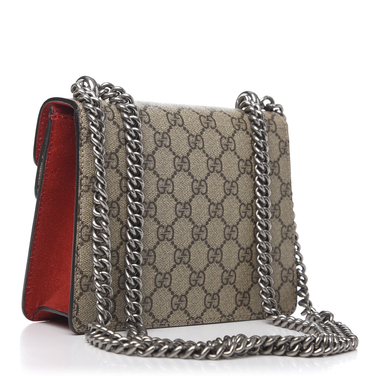 Gucci GG Supreme Monogram Mini Dionysus Shoulder Bag Hibiscus Red 3 of 11