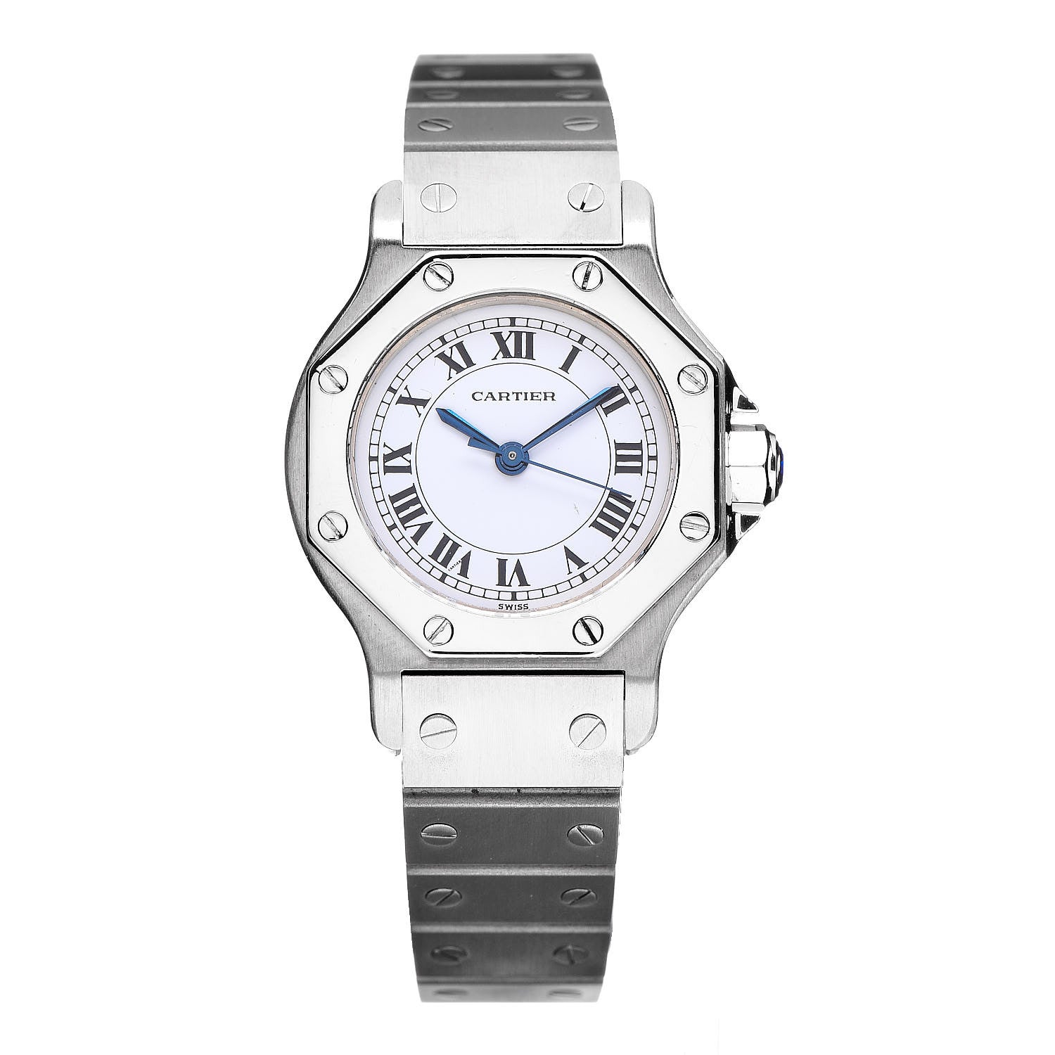 Cartier Stainless Steel 25mm Santos Octagon Automatic Watch 1 of 7