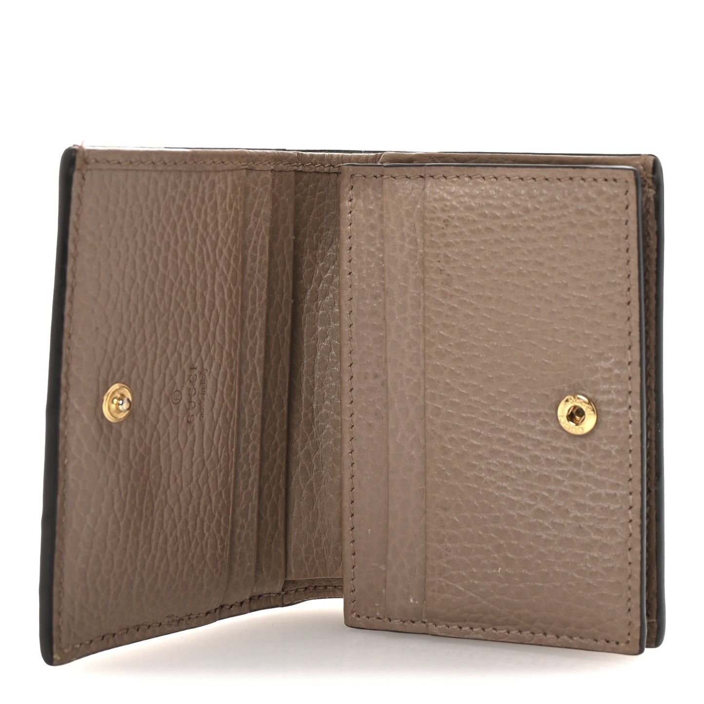 Dollar Calfskin GG Supreme Monogram GG Marmont Card Case Porcelain Rose Beige Ebony