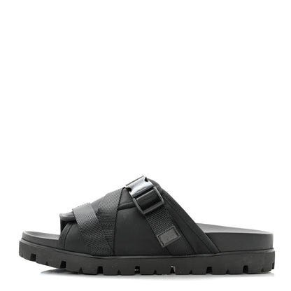 Prada Nylon Logo Slide Sandals 8 Black 1 of 10