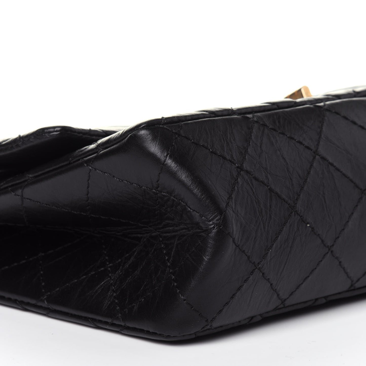 Aged Calfskin Quilted 2.55 Reissue 226 Flap Black