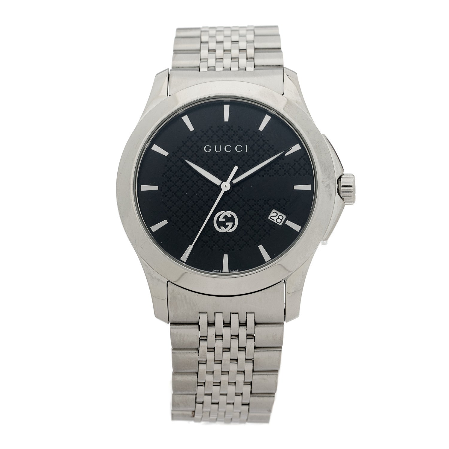 Gucci Stainless Steel 38mm G-Timeless Quartz Watch Black 1 of 4