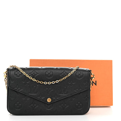 Louis Vuitton Empreinte Pochette Felicie Chain Wallet Black 10 of 10