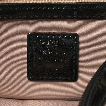 Burberry Supernova Check Patent Bowling Bag Black 6 of 14