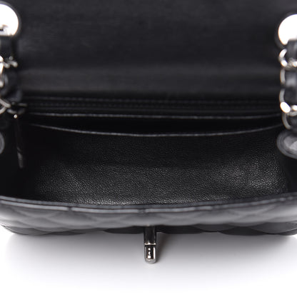 Chanel Lambskin Quilted Mini Square Flap Black 7 of 12
