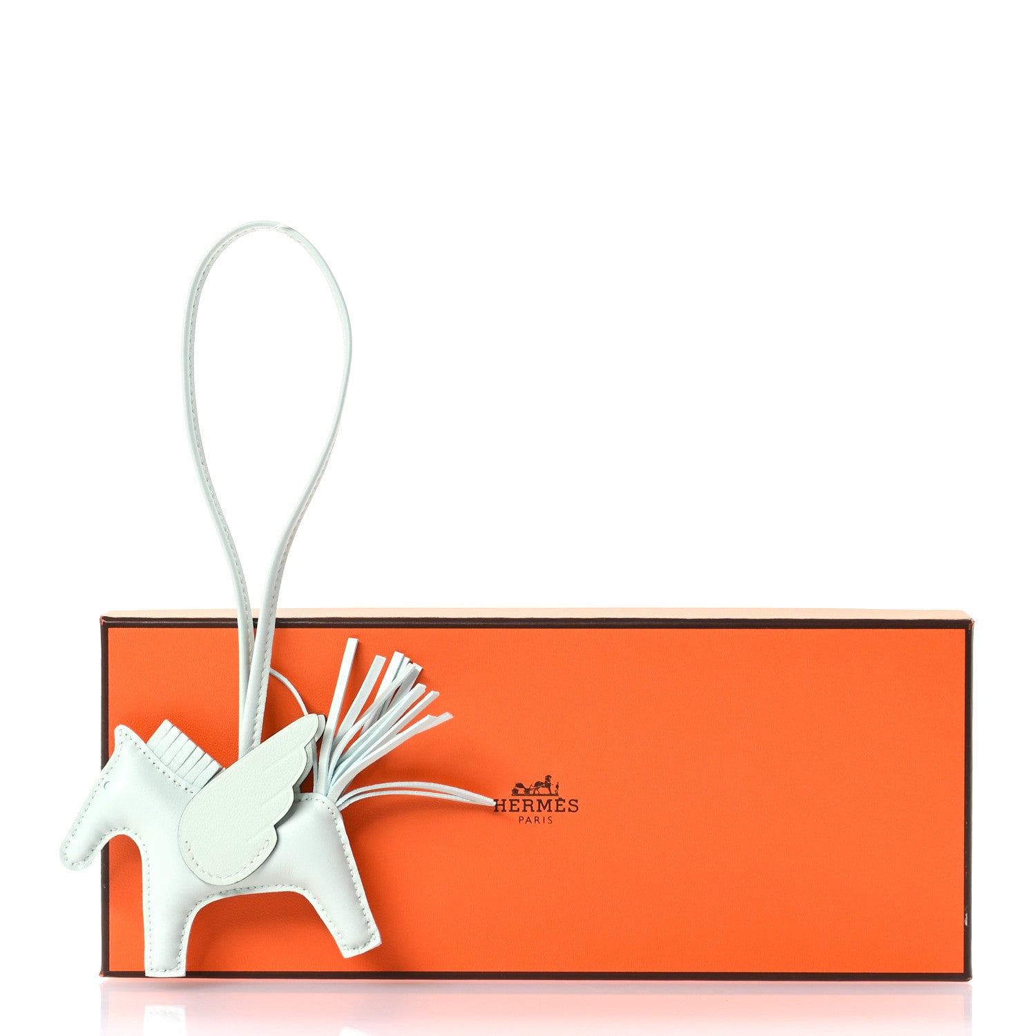 Hermes Milo Lambskin Grigri Rodeo Pegase Horse Bag Charm PM Vert Fizz 5 of 5