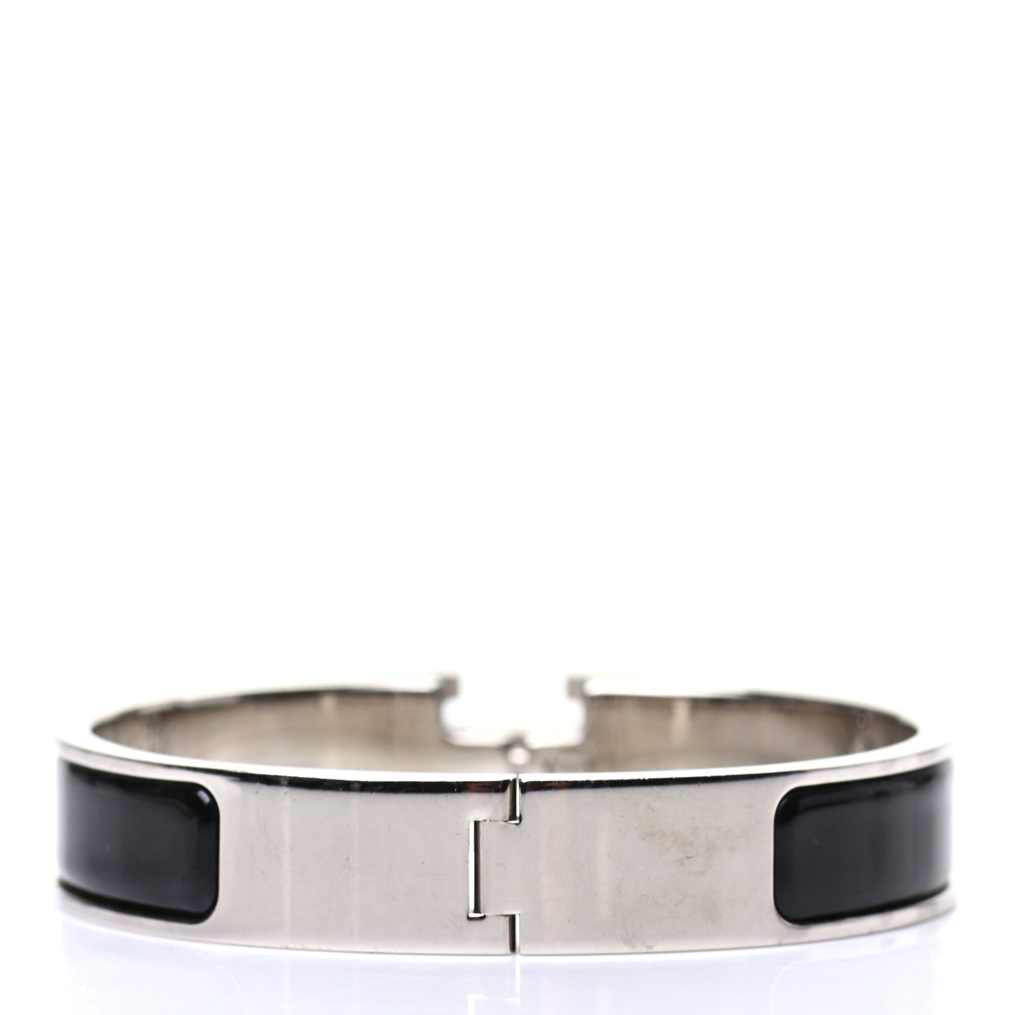 Enamel Narrow Clic Clac H Bracelet GM Black