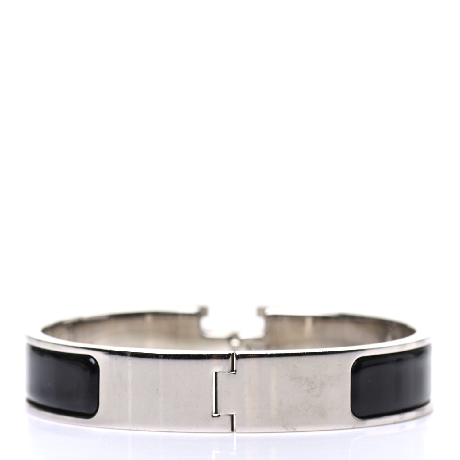 Hermes Enamel Narrow Clic Clac H Bracelet GM Black 3 of 4