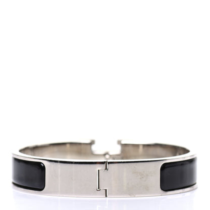 Hermes Enamel Narrow Clic Clac H Bracelet GM Black 3 of 4
