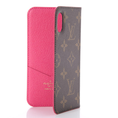 Louis Vuitton Monogram iPhone X Folio Case Rose Pop 3 of 7