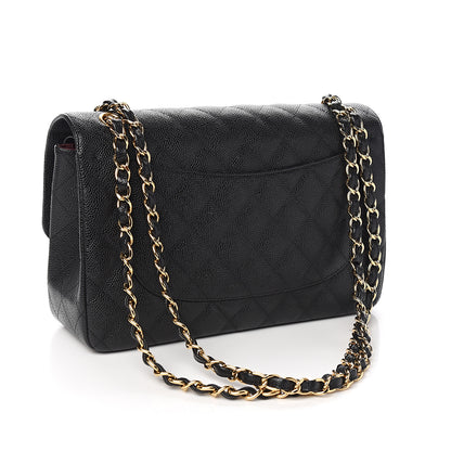 Chanel Caviar Quilted Jumbo Double Flap Black 2 of 10