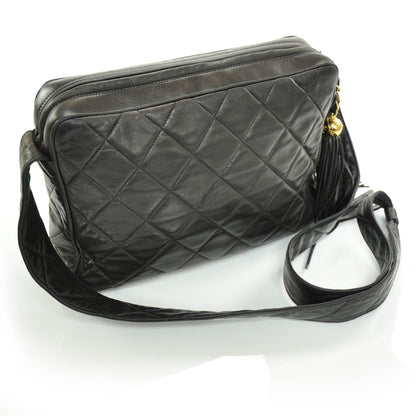 Chanel Lambskin Quilted Tassel Shoulder Bag Dark Brown 3 of 9