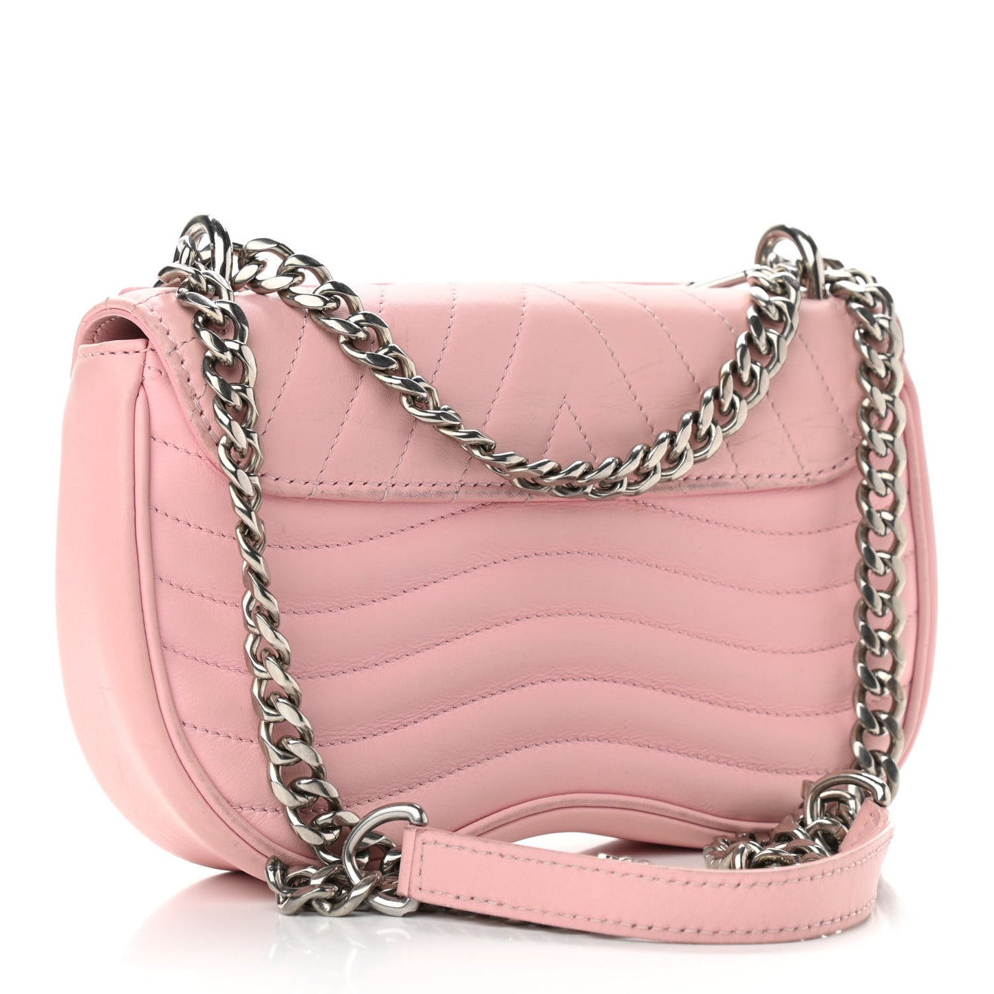 Calfskin New Wave Chain MM Smoothie Pink