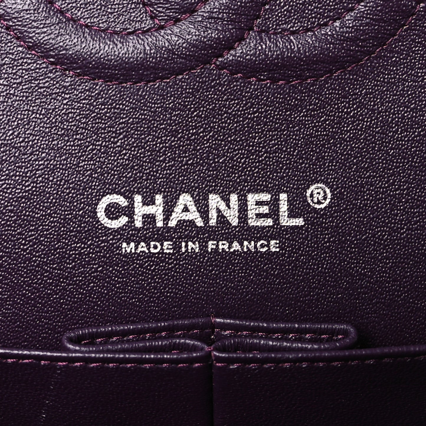 Tweed Quilted Medium Double Flap Dark Purple