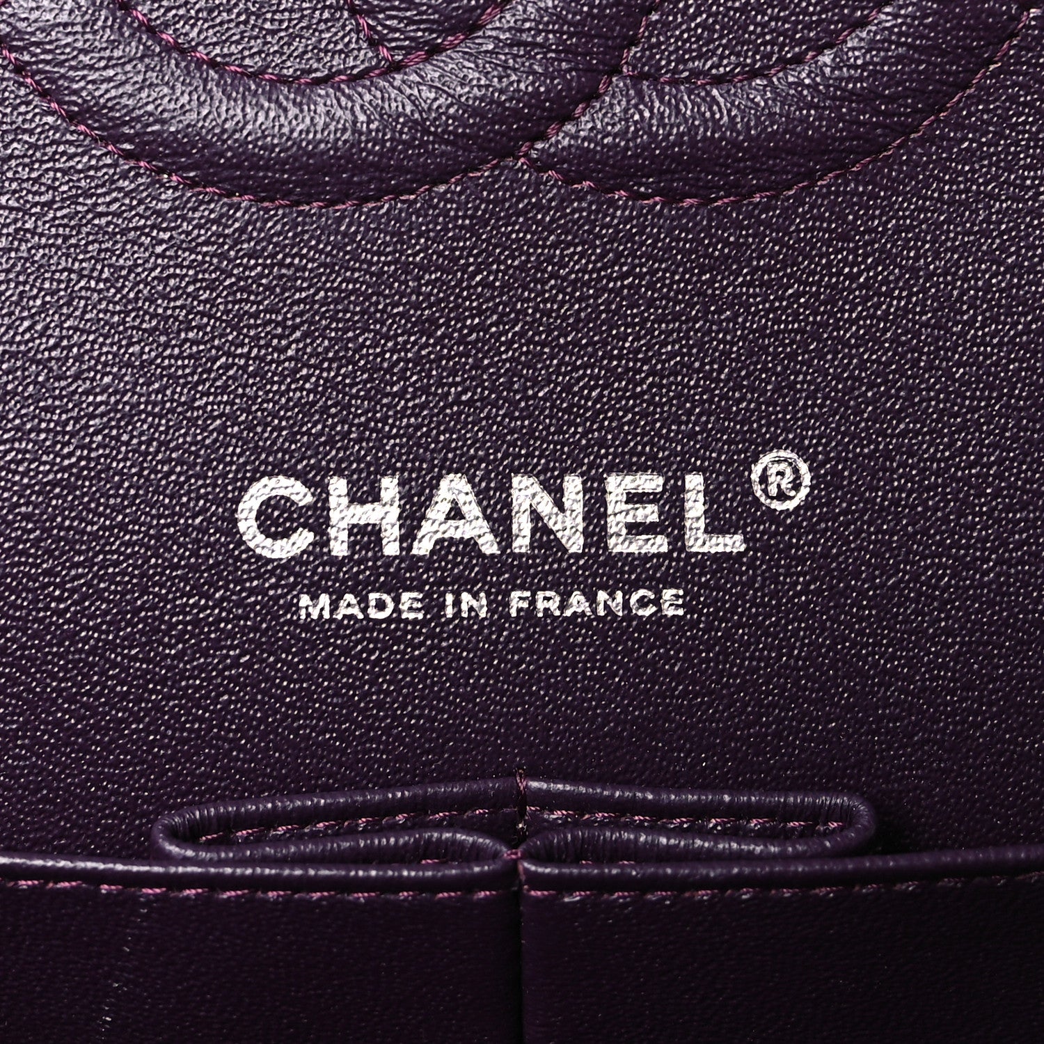 Chanel Tweed Quilted Medium Double Flap Dark Purple 6 of 8