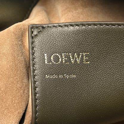 Loewe Mellow Nappa Lambskin Flamenco Bucket Bag Dark Khaki Green 6 of 9