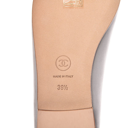 Chanel Suede Cap Toe Ballerina Flats 39.5 Grey Black 6 of 9