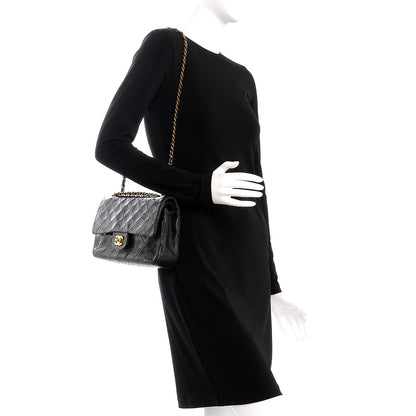 Chanel Lambskin Quilted Medium Double Flap Black 2 of 11