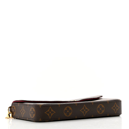 Louis Vuitton Monogram Pochette Felicie Chain Wallet Fuchsia 4 of 7