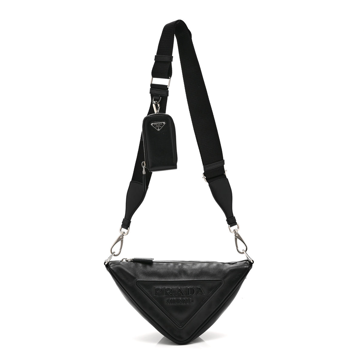 Grace Lux Triangle Shoulder Bag Black
