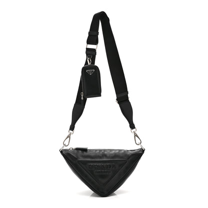 Prada Grace Lux Triangle Shoulder Bag Black 1 of 10