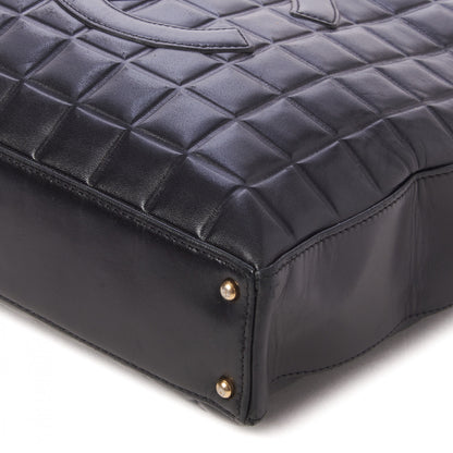 Chanel Lambskin Quilted Chocolate Bar Large Tote Black 4 of 9