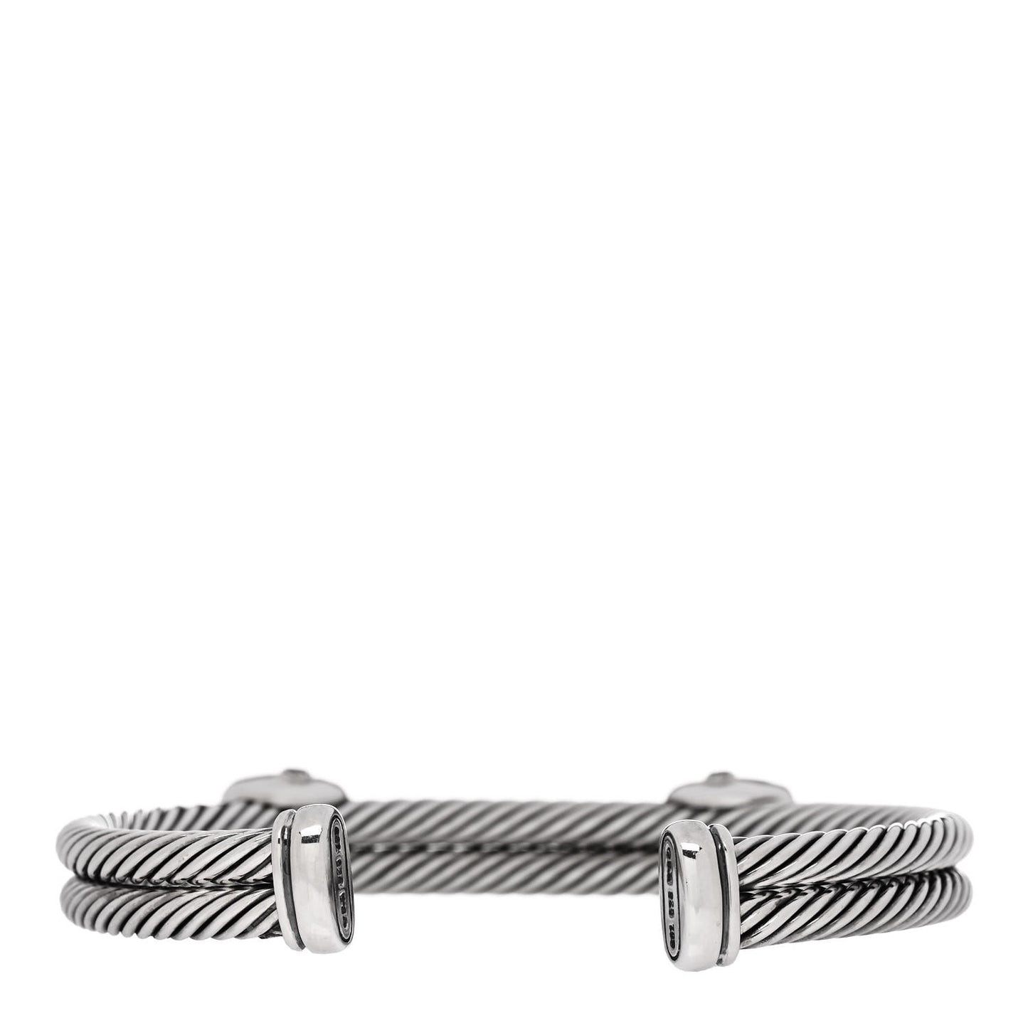 DAVID YURMAN Sterling Silver 18K Yellow Gold Blue Topaz Albion Double Station Bracelet