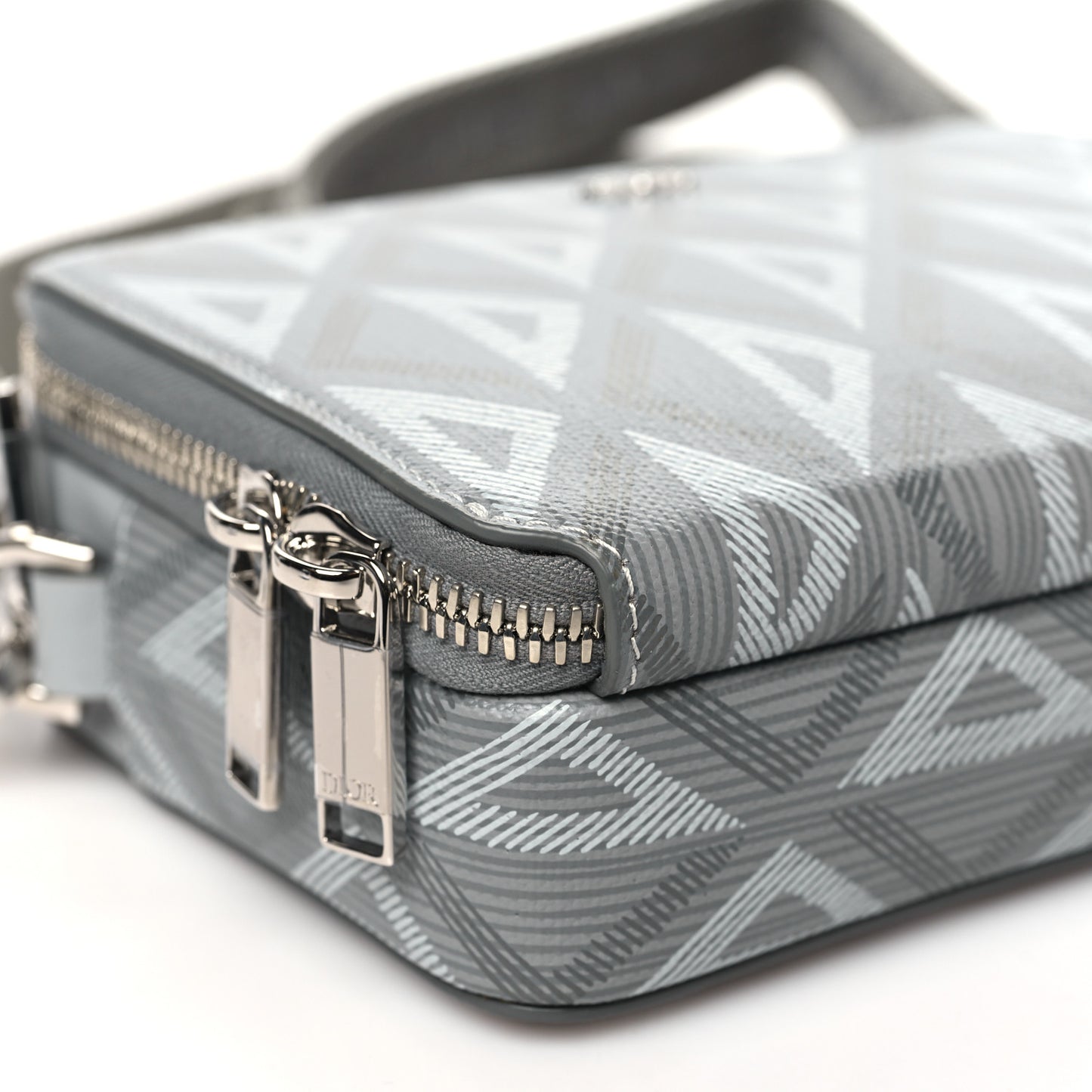 Coated Canvas CD Diamond Messenger Pouch Grey