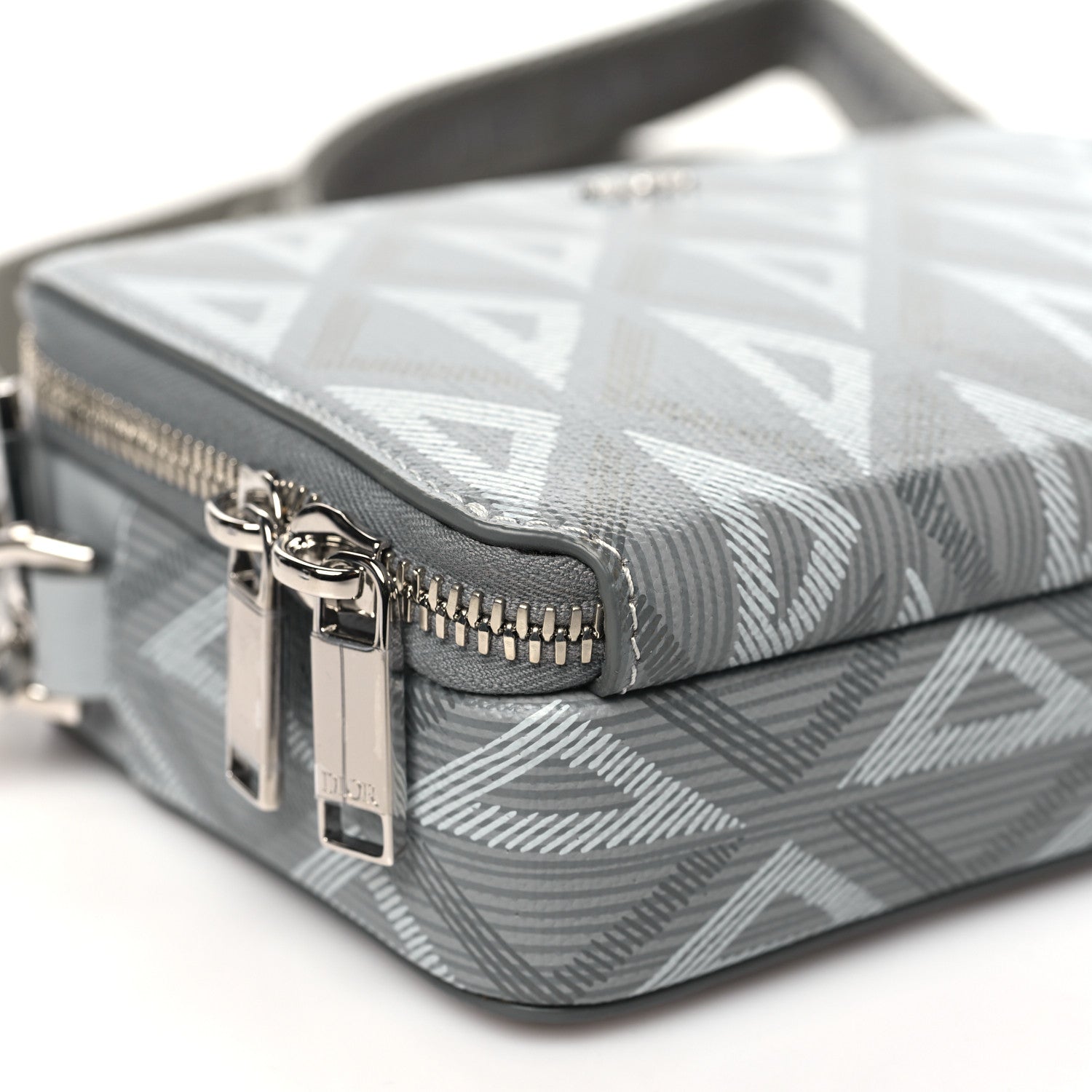 Christian Dior Coated Canvas CD Diamond Messenger Pouch Grey 11 of 12