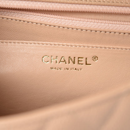Chanel Caviar Quilted Jumbo Single Flap Beige Clair 7 of 14