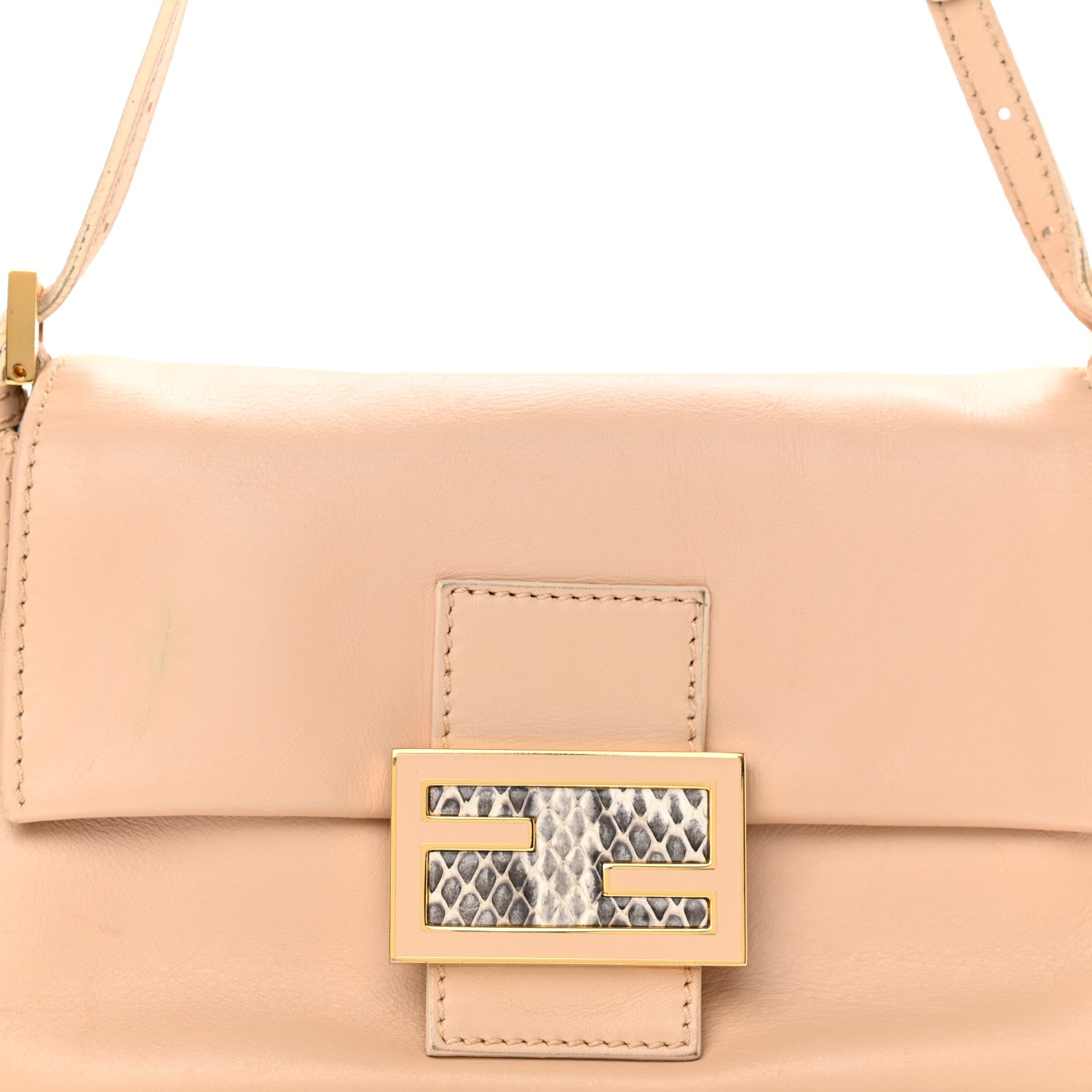 Fendi Vitello Elaphe Mini Mama Baguette Beige 12 of 12