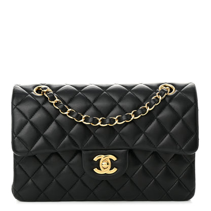 Chanel Lambskin Quilted Small Double Flap Black 1 of 10