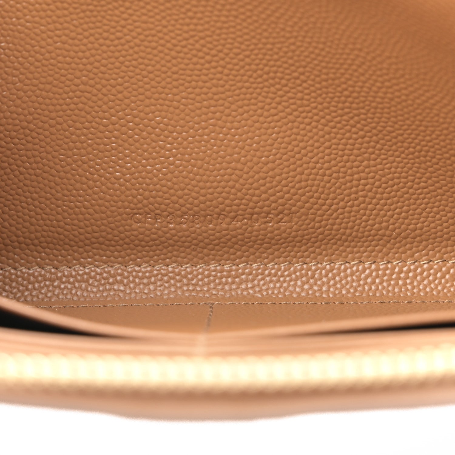 Saint Laurent Grain De Poudre Matelasse Chevron Monogram Zip Around Wallet Naturel Dark 7 of 8