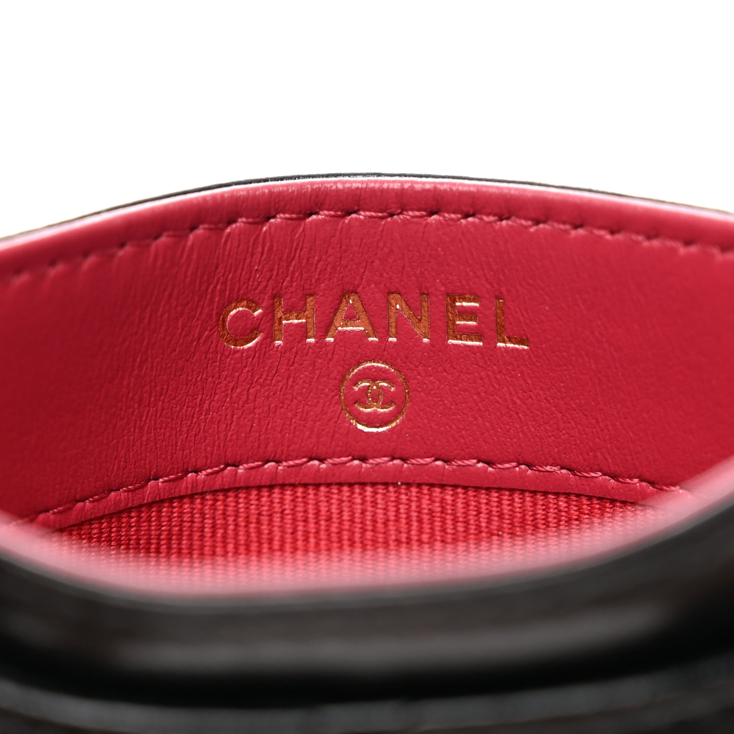 Lambskin Quilted Chanel 19 Card Holder Black