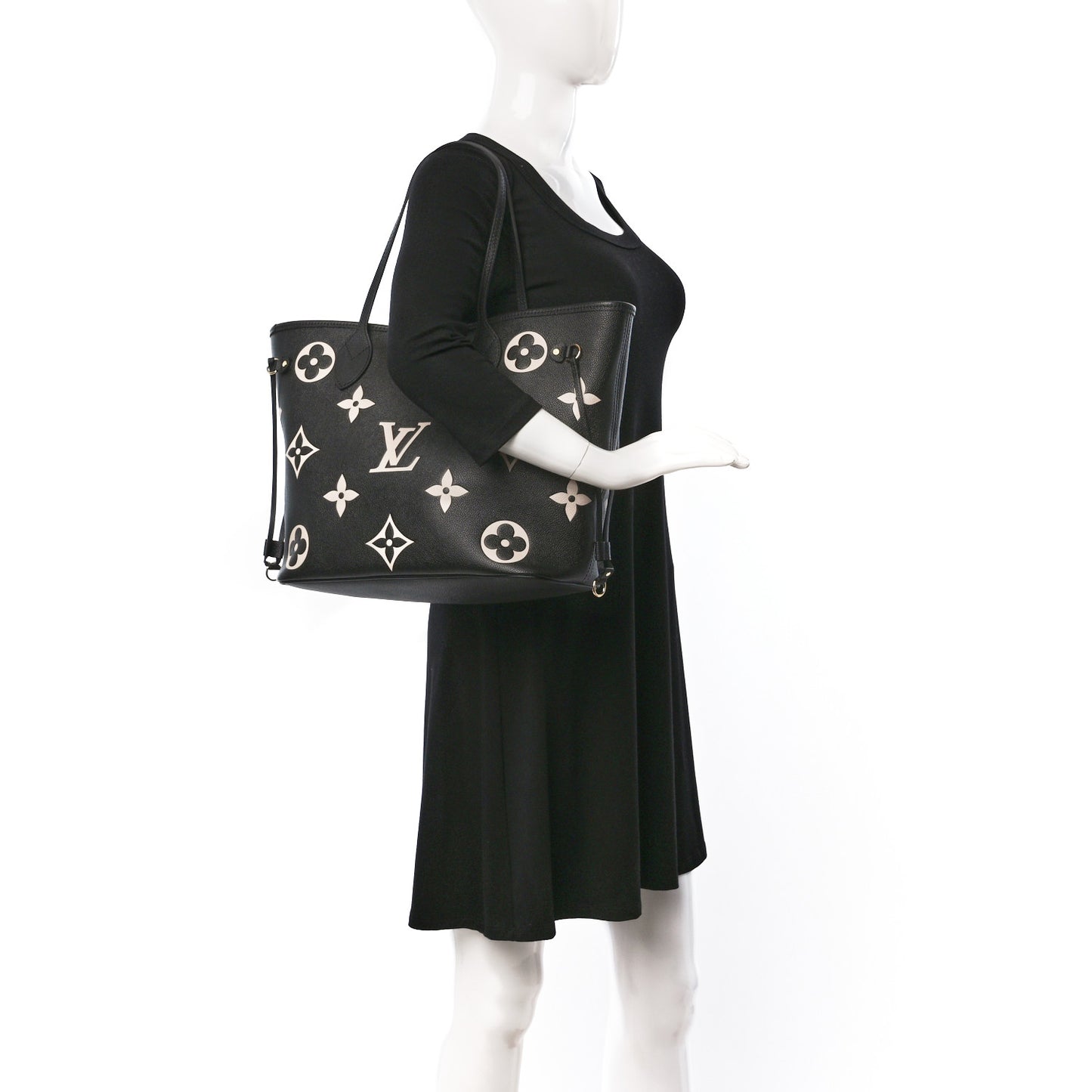Empreinte Monogram Giant Neverfull MM Black Beige