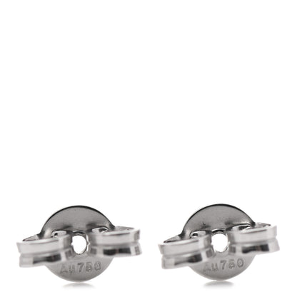 Gucci 18K White Gold Diamond Mini Running G Earrings 4 of 6