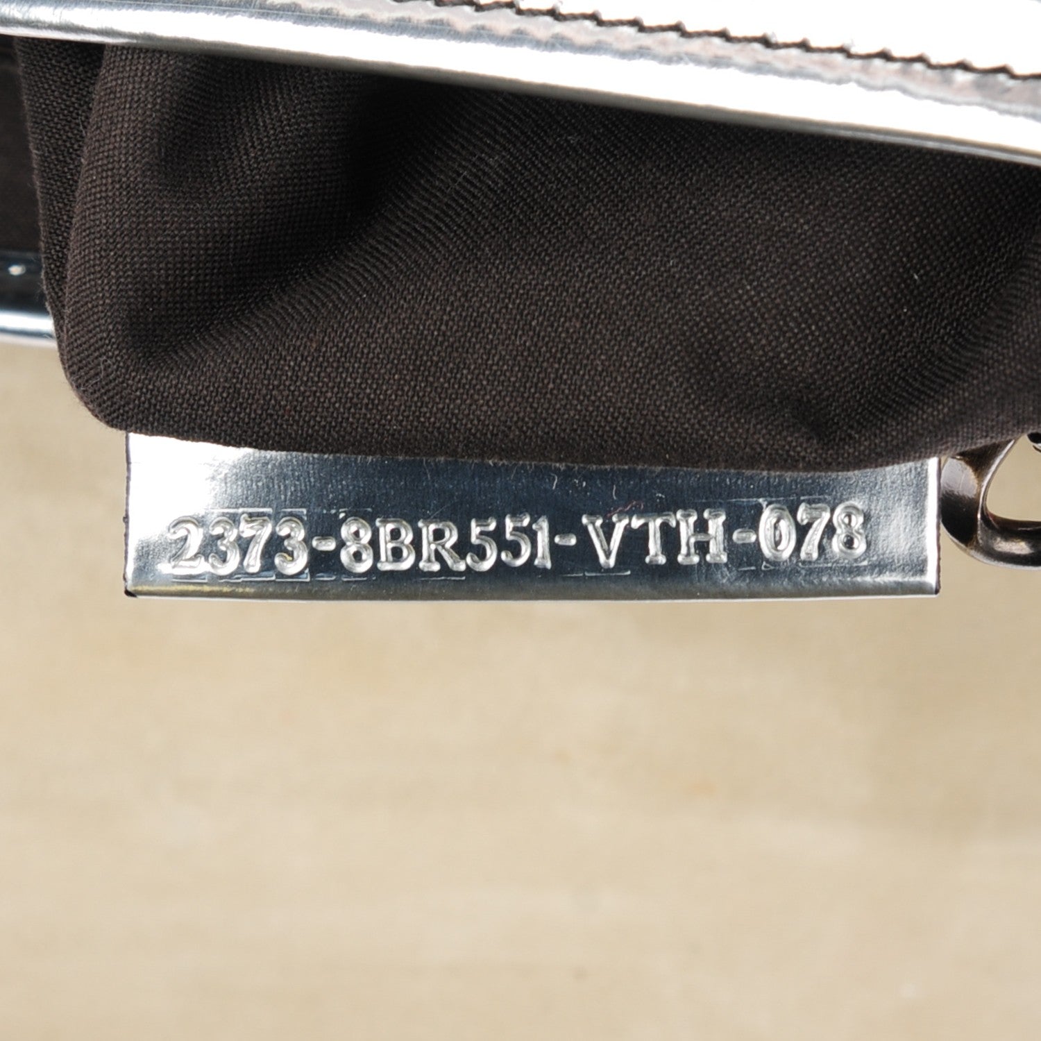 Fendi Metallic Calfskin B Bis Flap Bag Silver 7 of 7