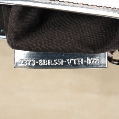 Fendi Metallic Calfskin B Bis Flap Bag Silver 7 of 7