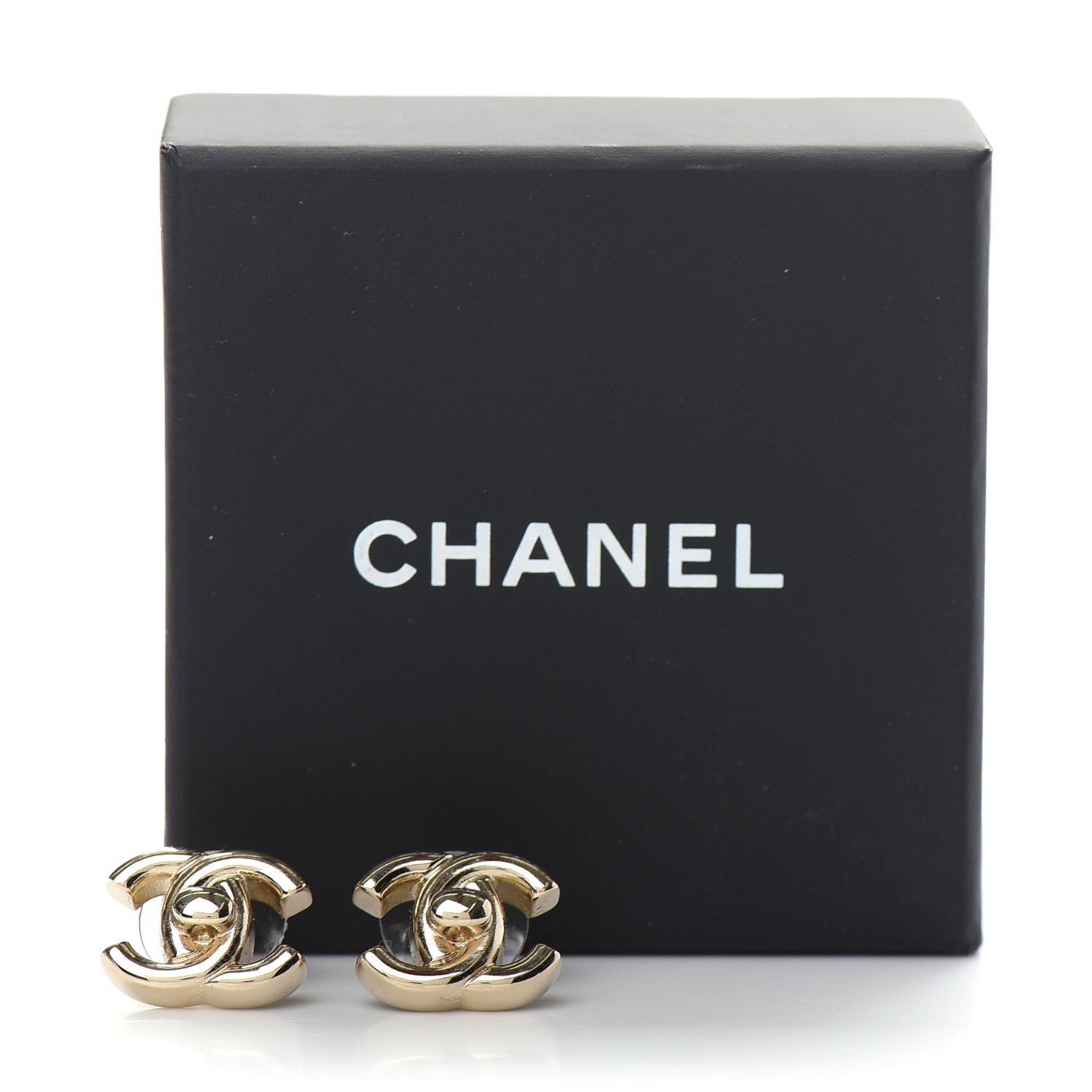 Chanel Metal CC Turnlock Earrings Gold 5 of 5